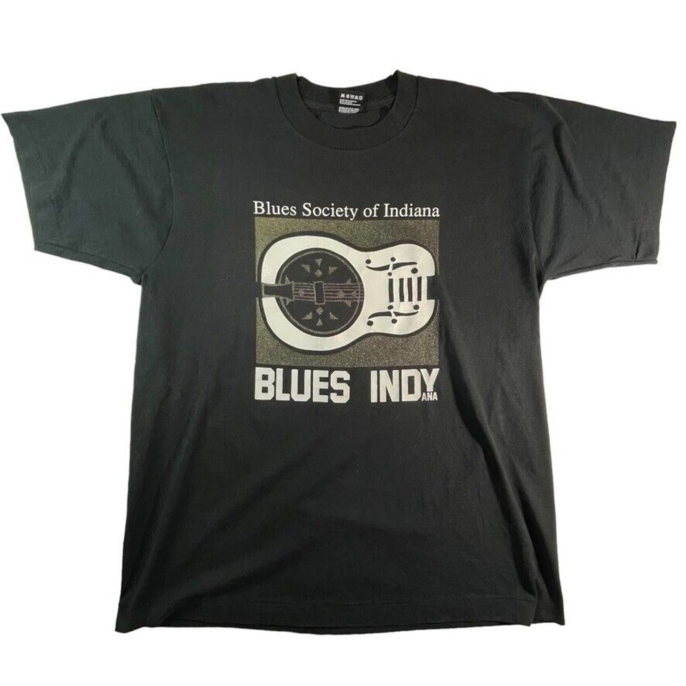 Blues Society of Indiana "Blues Indy" single stitch 90s t-shirt men's large